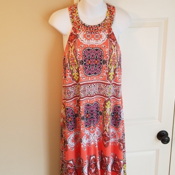 INC dress, almost maxi with asymmetrical hem - Picture 6 of 7